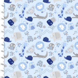 Zippy Zoo Fabric 100% Cotton