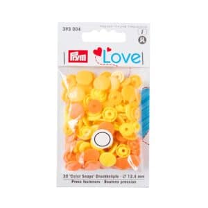 Prym Love - Color snap fastener, 12.44 mm, Yellow