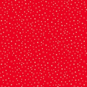 Makower Christmas Santa Stars - 100% Cotton