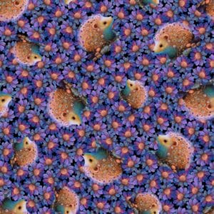 Blank Quilting Night Garden Digital Hedgehogs