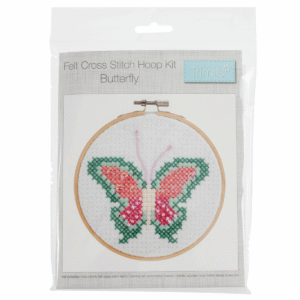 Cross Stitch Kit With Hoop - Butterfly