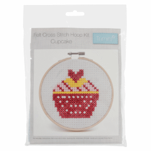 Cross Stitch Kit With Hoop - Cupcake