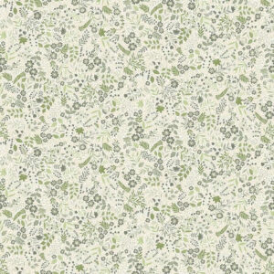 Foxwood Makower - Wildflower Green on Cream
