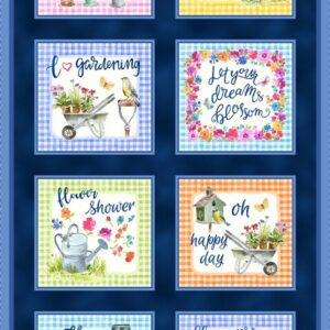 Spring Awakenings Navy 100% Cotton ( Michael Miller )