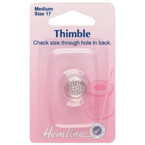 Hemline Metal Thimble Size 17 Medium
