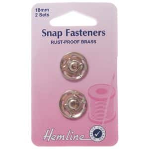 Hemline Sew on Snap Fasteners 18mm