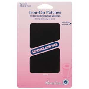 Hemline Iron on  Patches  Black