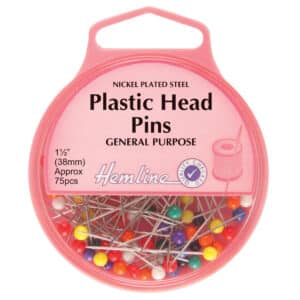 Hemline Plastic Head Pins 38mm Qty 75