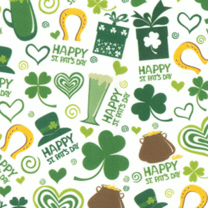 Happy St Patrick Day Fabric 100% Cotton 145cm Wide per Half Metre