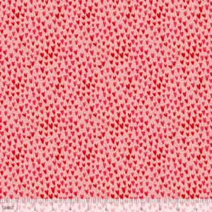 Love is spoken 100% Cotton Red Hearts
