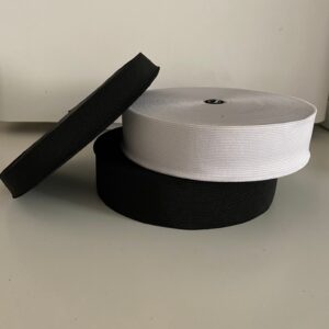 Woven Elastic Black 19mm Wide Per Metre