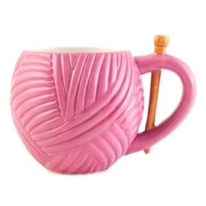 Pink Yarn Ball Design Mug