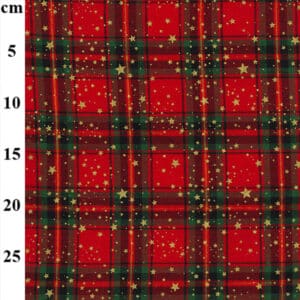 Christmas Tartan Snowflake  - 100% Cotton