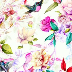 Magnolia Flutter Flowers 100% Cotton