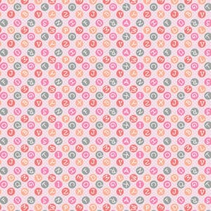 My Little Sunshine Letter Pink/Gry 100% Cotton