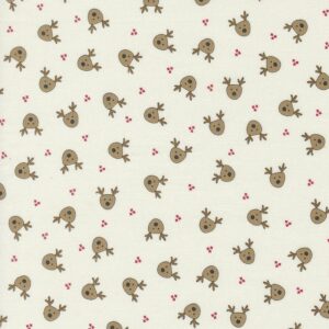On Dasher Vanilla Reindeer  - 100% Cotton by Moda