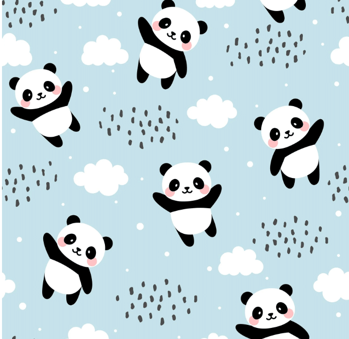 Panda Themed Fabric - By Freedom Fabric's - The Fabric Cabin