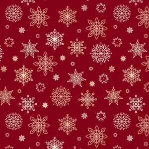 Lewis & Irene Saariselka  Snowflakes on Red