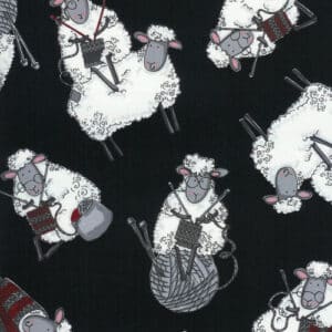 Knitting Sheep 100% Cotton Timeless Treasures