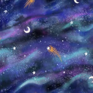Sky Bunnies - Night Sky 100% Cotton by Timeless Treasures