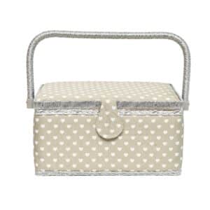 Tiny Hearts Small Sewing Basket
