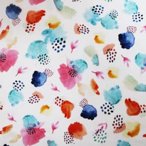 Watercolour Abstract Cotton Jersey Fabric