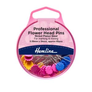 Hemline Flower head Pins 0.58 x 54mm Qty 60