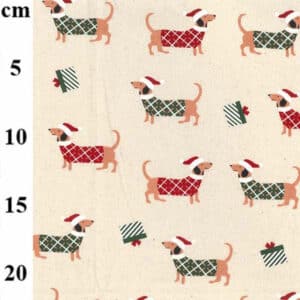 Christmas Dachshund Dogs - 100% Cotton