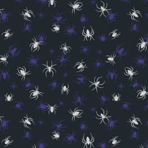 Lewis & Irene Haunted House - Glow in the Dark Spiders on Black