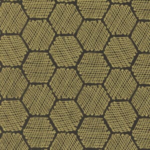 Moda -Bee Garden - Honeycomb Metallic Black - 48416-21M