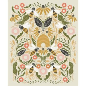 Moda - Bee Garden - Metallic Panel 44818-11M