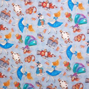Alice in Wonderland 100% Cotton, Characters Mad Hatter - by Nutex