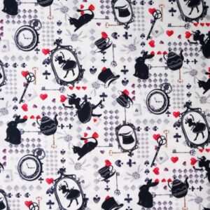Alice in Wonderland 100% Cotton Silhouettes - by Nutex